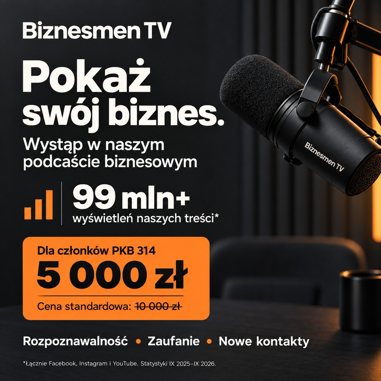Wystąp w podcaście Biznesmen TV — wypromuj siebie i swoją firmę