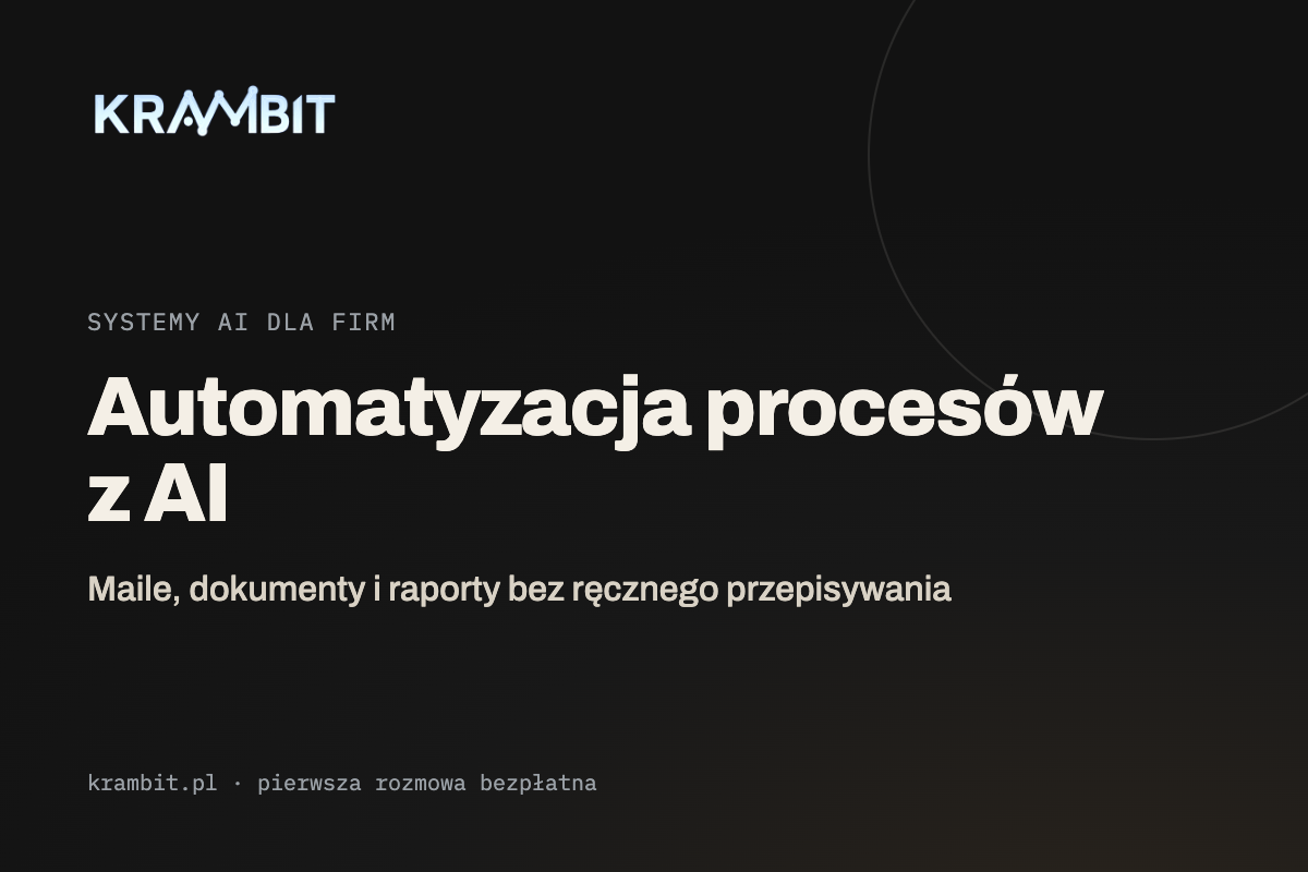 Automatyzacja procesów z AI: maile, dokumenty i raporty bez przepisywania