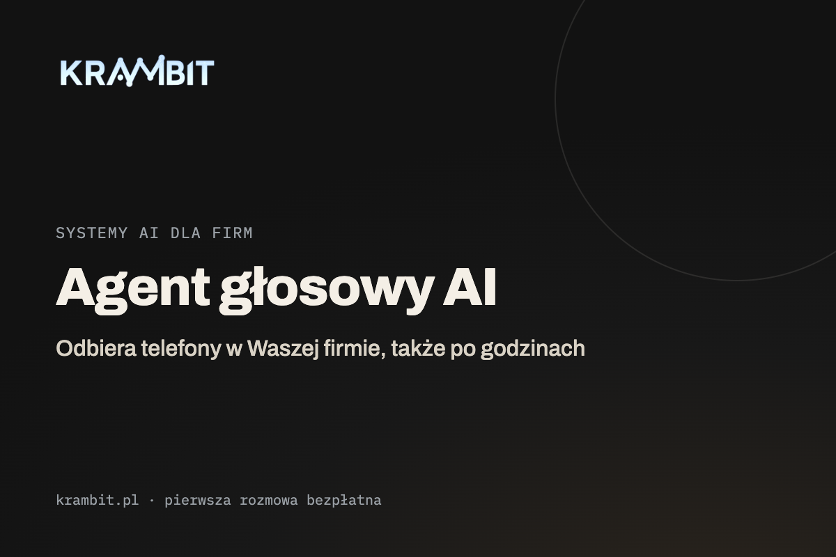 Agent głosowy AI (voicebot): odbiera telefony w Waszej firmie, też po godzinach