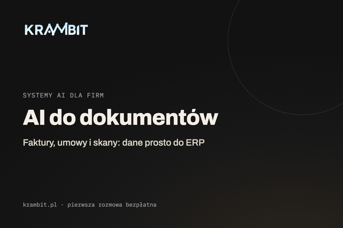 Odczyt faktur, umów i skanów przez AI: dane prosto do ERP i księgowości