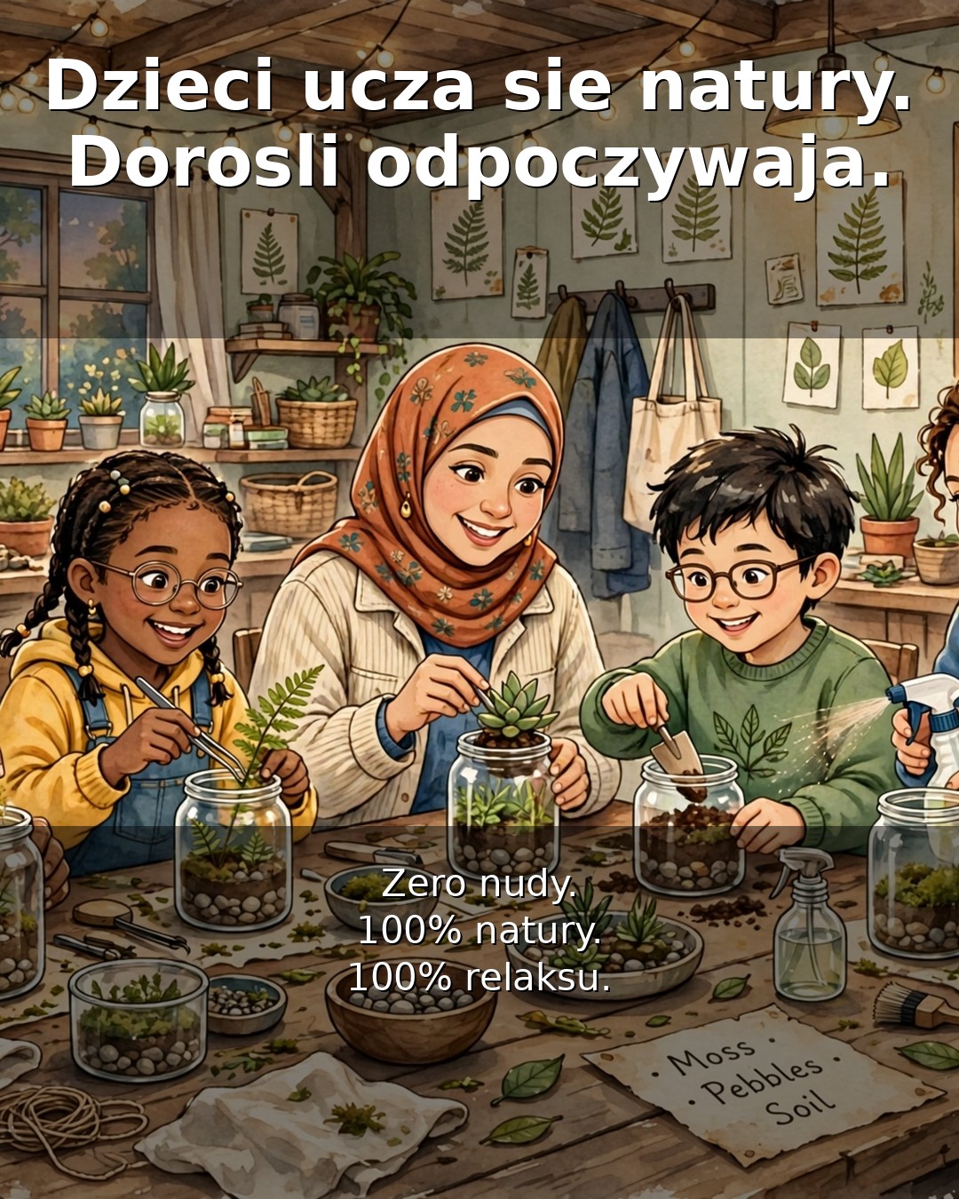 Warsztaty tworzenia lasu w słoiku / lasu w szkle / ogrodu w słoiku.